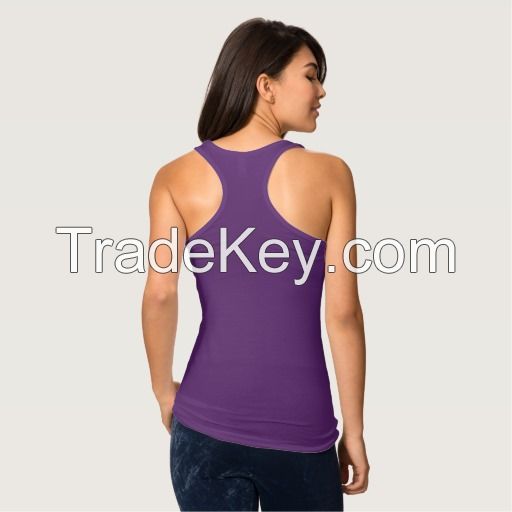 elegant ladies tops from china bow back tank top slim with printing