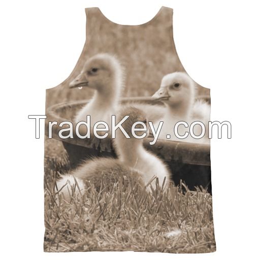 bulk fashion custom duck printed all over baby tank top wholesale china