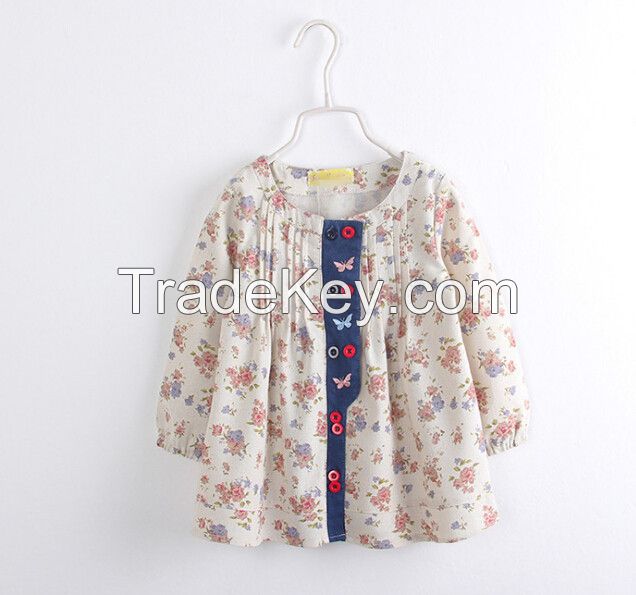 Fashion Baby Kid Long Sleeve Shirt Tops Clothes Girls Blouse T-Shirt