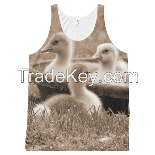 bulk fashion custom duck printed all over baby tank top wholesale china