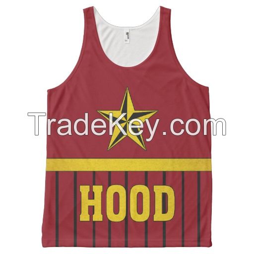 jersey china printed sports fashion men's hooded tank top 