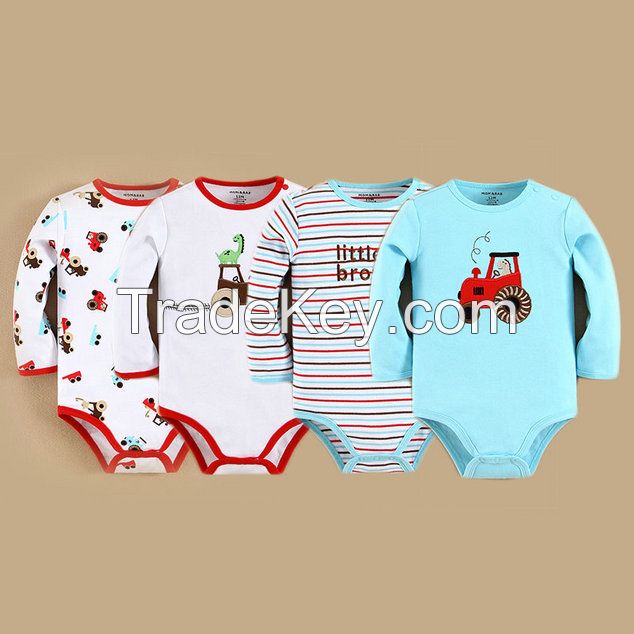 NEW Embroidery Baby Clothes 100%Cottom Baby Romper Set Baby Bodysuit