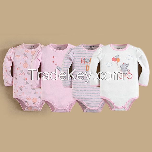 NEW Embroidery Baby Clothes 100%Cottom Baby Romper Set Baby Bodysuit