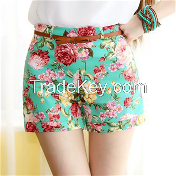 fashion floral shorts women shorts