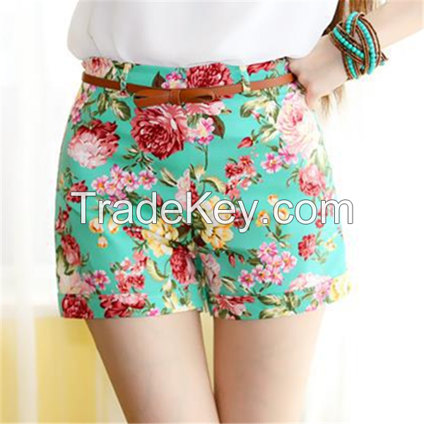 fashion floral shorts women shorts 