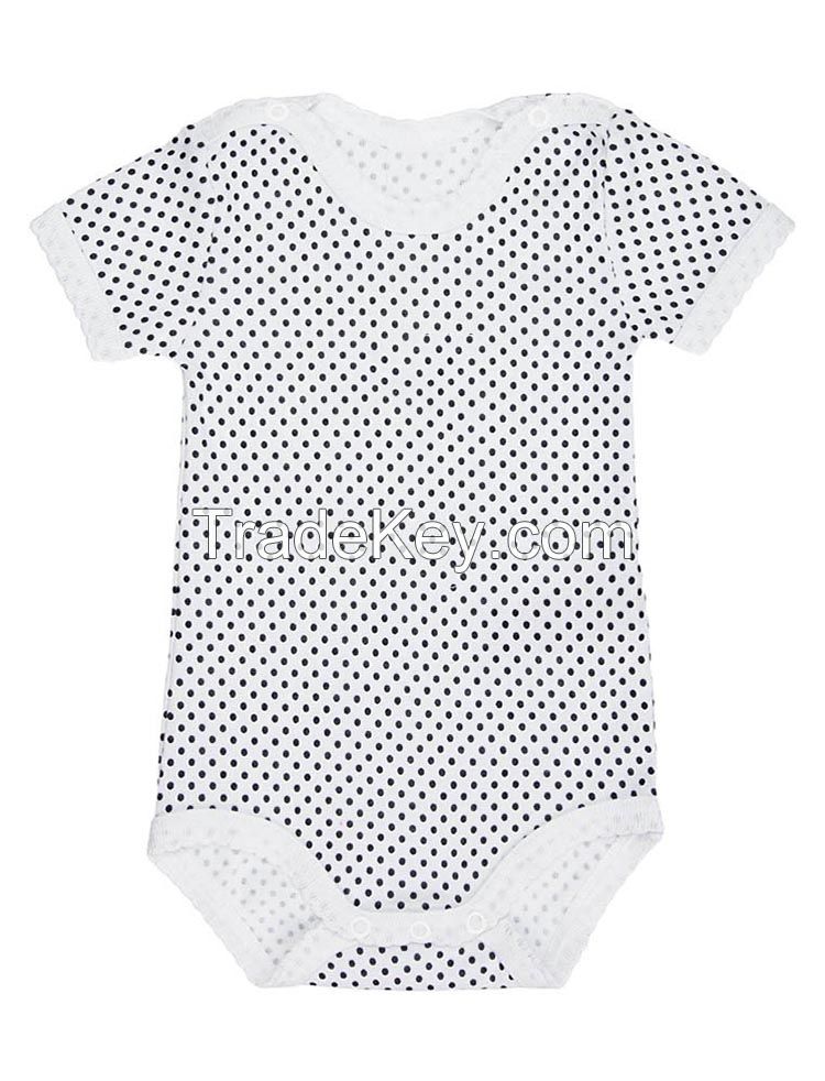 manufacturer wholesales cotton infant polka dots baby romper 