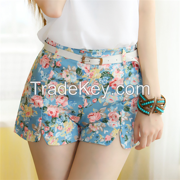 fashion floral shorts women shorts