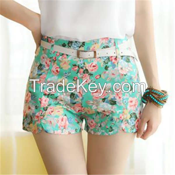 fashion floral shorts women shorts