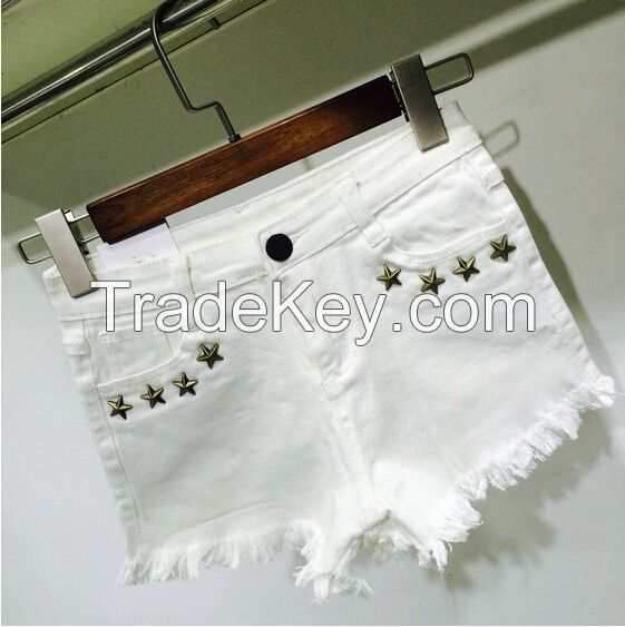  latest lady white hot denim shorts 