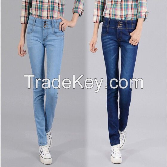 autumn korean lady jeans pencil pant