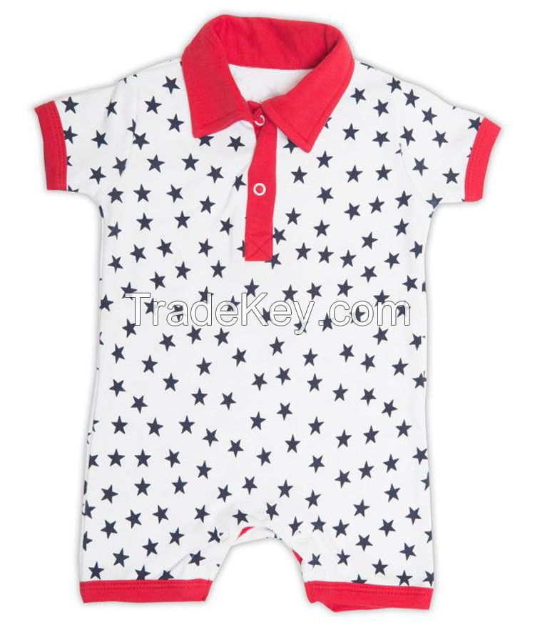 Super cute organic cotton baby rompers wholesale baby clothes factory supply