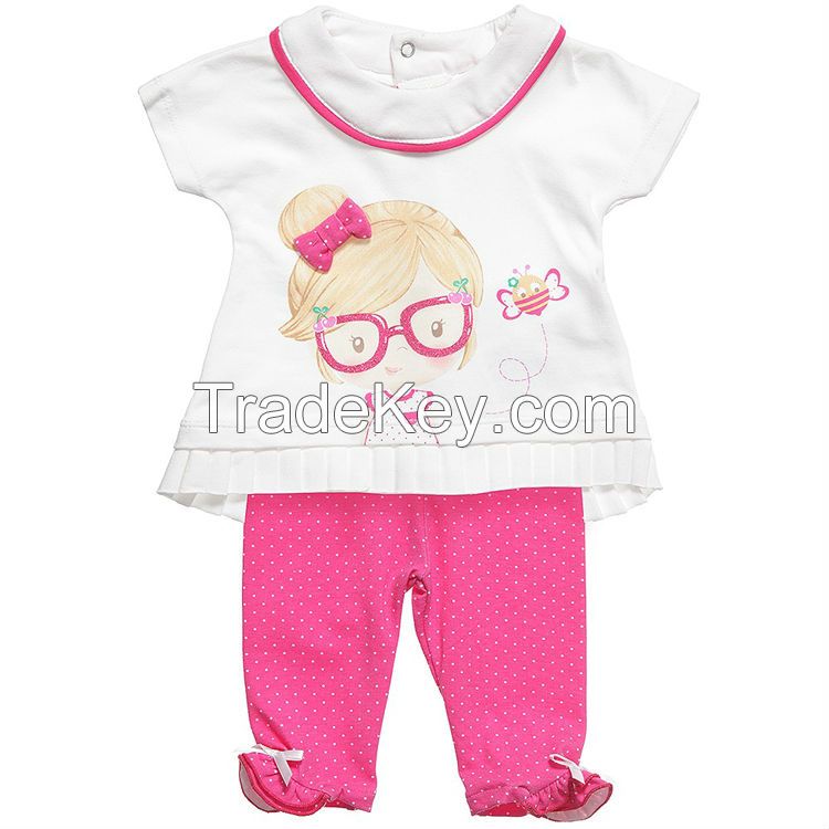 stylish baby clothes baby clothing sets with white t shirt and leggings set