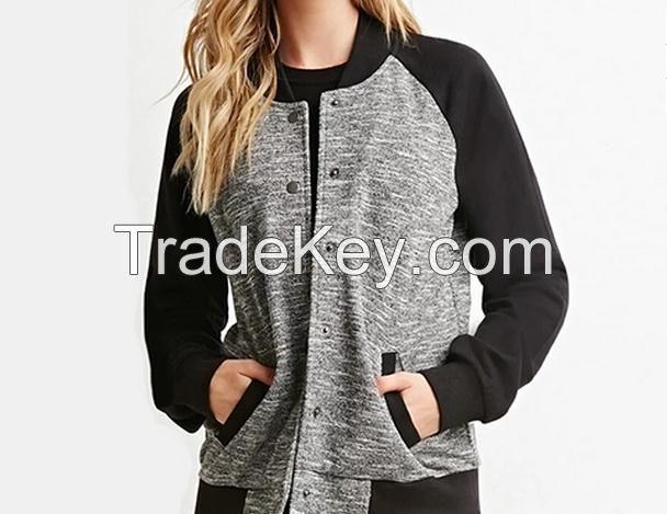 All season ribbed trim cuff knitted jacket