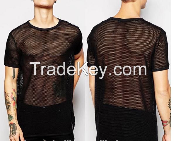 extended t shirt design plain longline black mesh t shirt men oversized t shirt