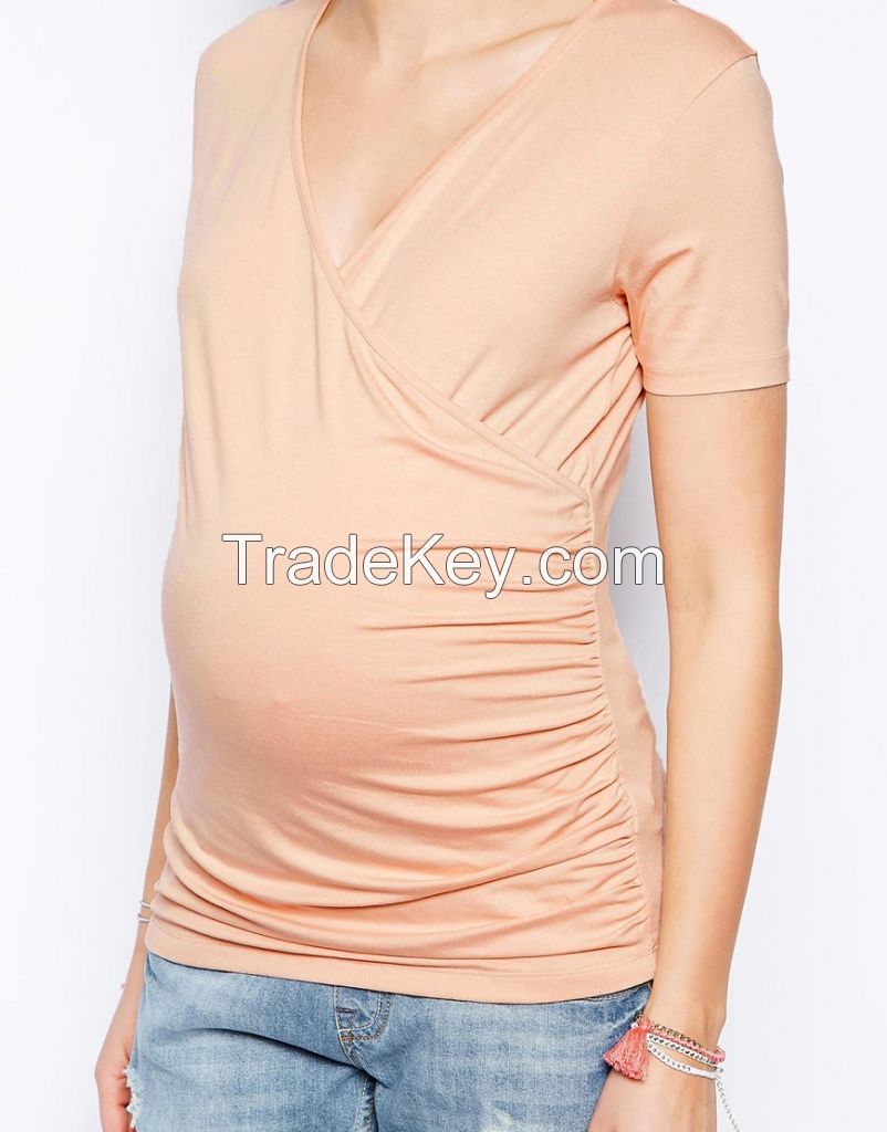 Wholesale blank maternity t shirts in high quality