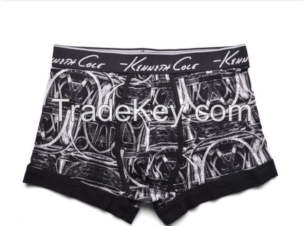 OEM Mens Sublimation Trunks Underwear Men Boxer Shorts with Jacquard Elastic Band