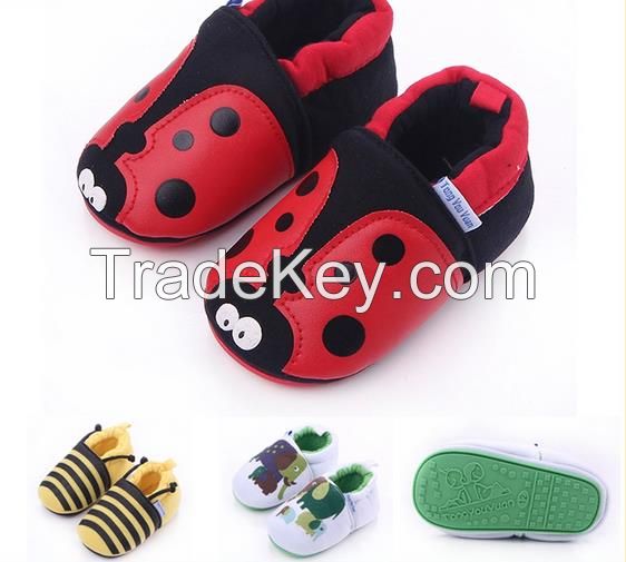 New arrival high quality cute animal hard sole cotton baby toddler shoes