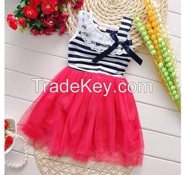 Wholesale fancy kids frock dresses designs cute baby dresses for girls of 7 years old