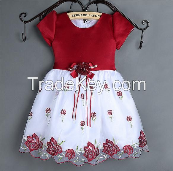 High quality flower girl princess party dress