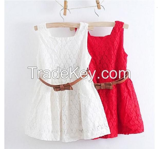 Baby girl frill dress children dresses for birthday OEM kids dresses