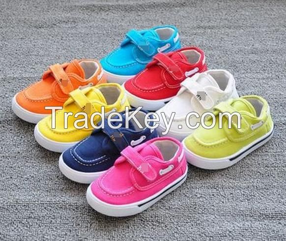 new style 2016 kids shoes candy colors boys girls canvas shoes