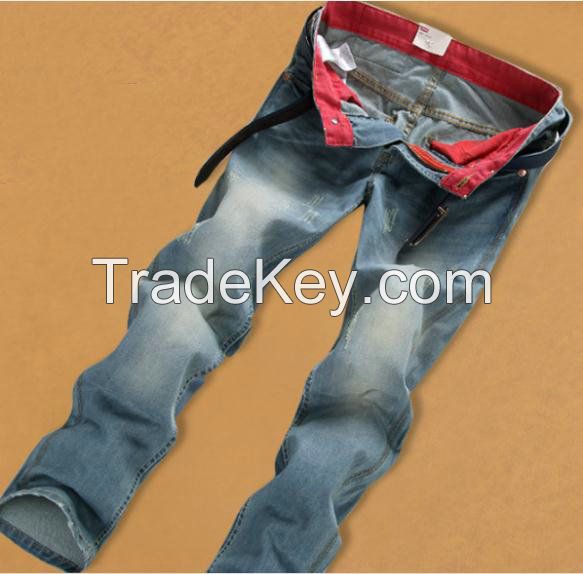 Fashion man's heavy washed denim pants new style jeans wholesale price