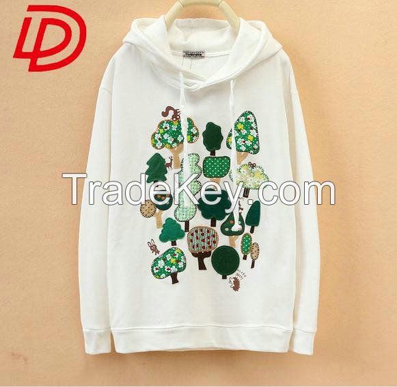 China manufacture custom printing women hoody girls casual hoodie sweatshirt the fleece clothing 