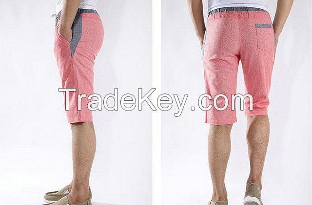  new summer linen trousers shorts men's casual pants men's linen pants big yards pants