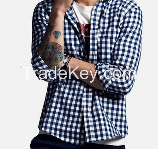  fashion wholesale mens plaid new pattern check shirt