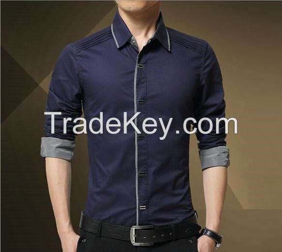 2016 new model long sleeve shirts for men latest cotton shirt designs for men