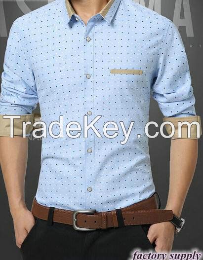 Long sleeve business men shirt polyester/cotton men shirt