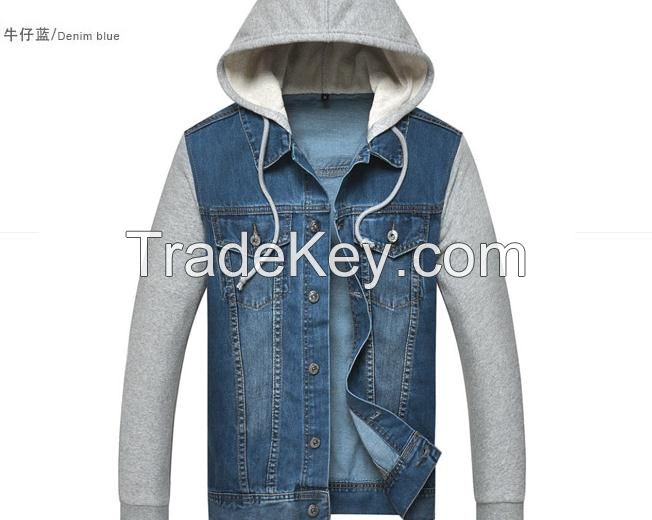 2016 winter wholesale denim jackets latest fashion with hood