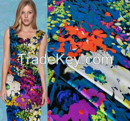 2016 New Pattern woven print 100% viscose rayon fabric for women dresses