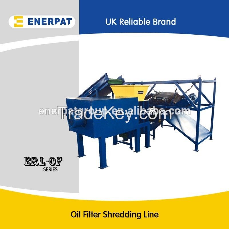 Engine oil filter shredder/recycling machine with UK design and China price
