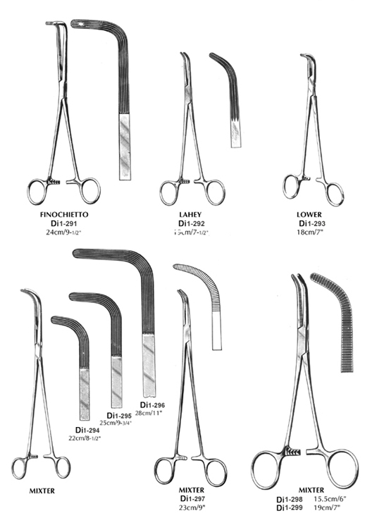 Scissors tweezers forceps needle holders