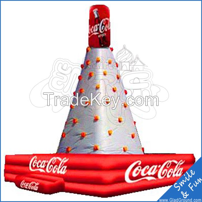 Inflatable rock climbing mountain with PVC material for outdoor games