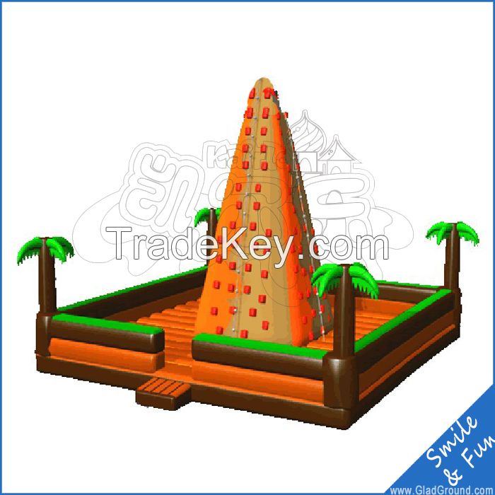 Inflatable rock climbing mountain with PVC material for outdoor games