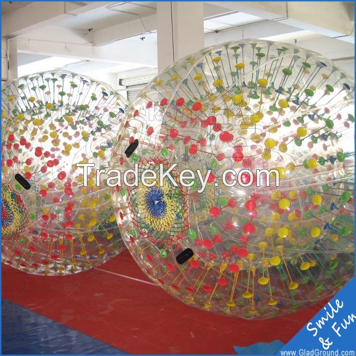 colourful inflatable zorb ball with PVC 1.0mm material for water park games