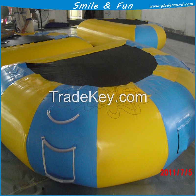 New water inflatable tramponline with PVC 0.9mm for water games