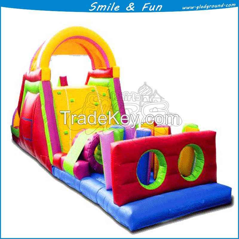 Hot selling inflatable obstacle course with PVC tarpaulin mertarial for sale