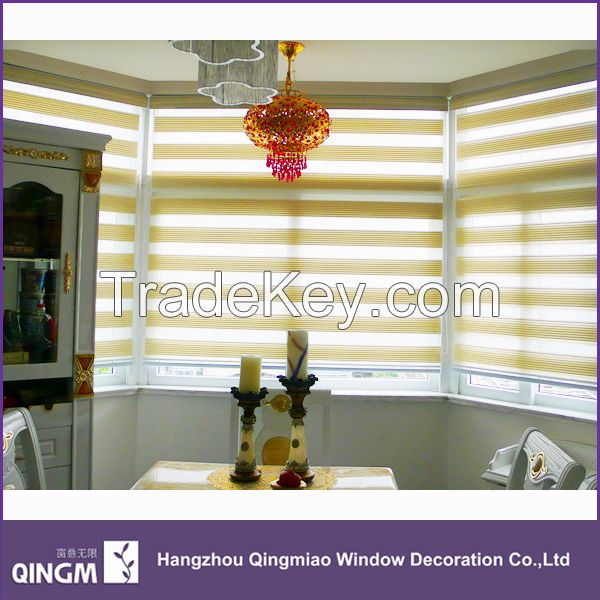 Durable Zebra Blind Fabric Golden Silk Fabric Made Window Shade Shutters