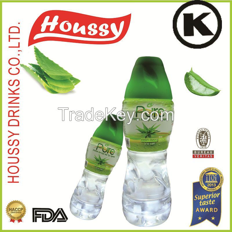 [Houssy Aloe Vera Juice] Kosher Peach and Blueberry Flavor Aloe Soft Drink