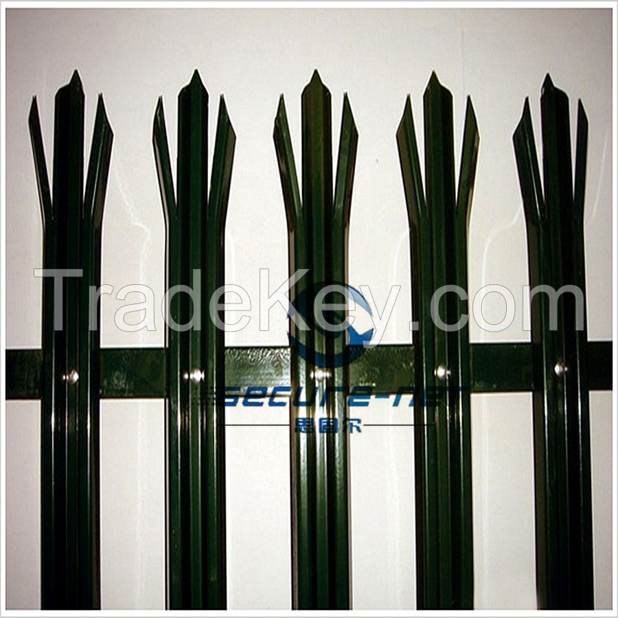 Used Powder Coated Galvanized Steel Fencing Euro Palisade Fence