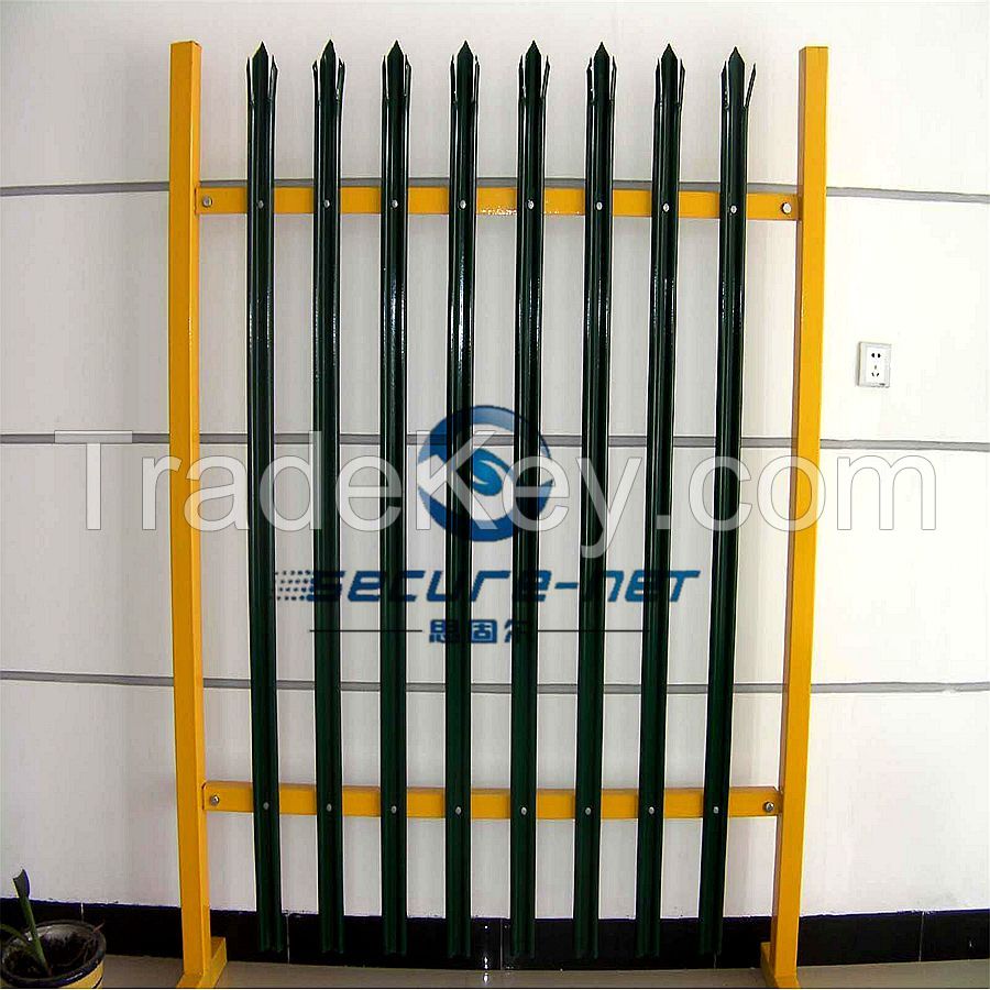 Used Powder Coated Galvanized Steel Fencing Euro Palisade Fence