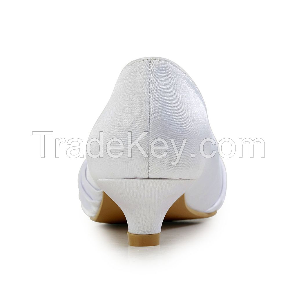 Low heel confortable pump bridal shoes