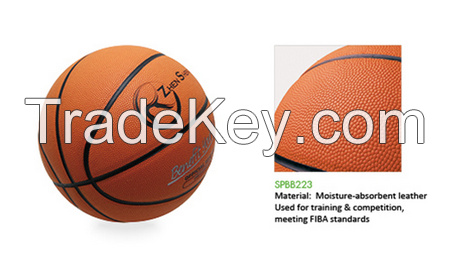 Zhensheng iso9001 pu laminated basketball