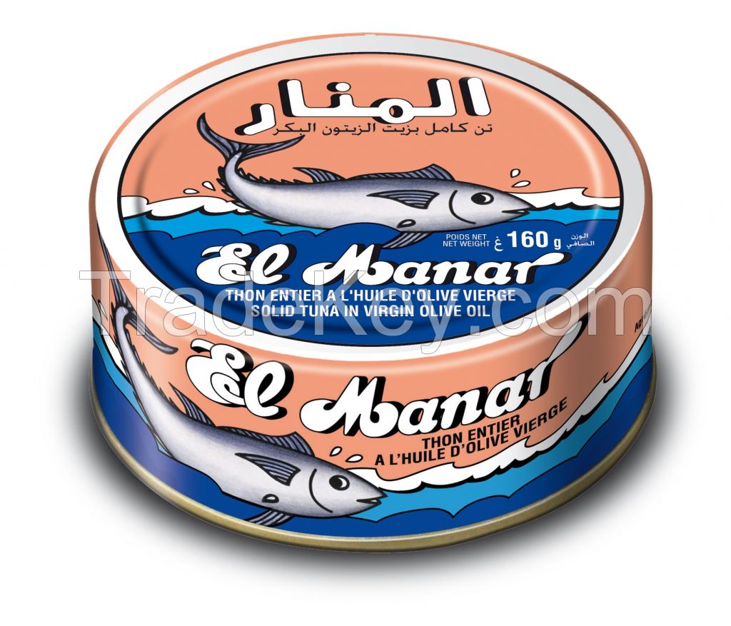 Whole tuna in Virgin Olive Oil 160 gram