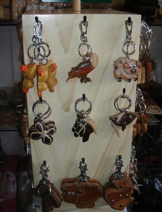 wooden key chains