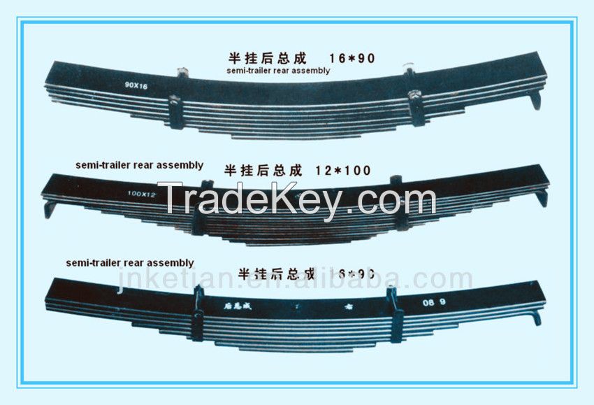 Conventional Parabolic Trailer Truck TRA Steel Leaf spring for mechanical or bogie suspension