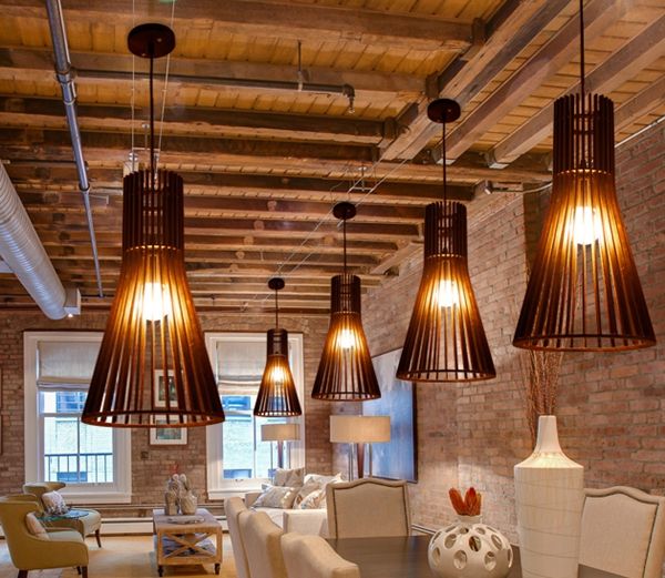 2015 ZhongShan Factory New Design Wood Pendant China Light